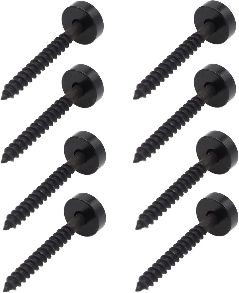 Cheerock Black Guitar Neck Joint Bushings and Bolts, 8pcs Metal Guitar Neck Ferrules with Screws, Guitar Neck Replacement Parts Compatible with Electric Guitar or Bass - Image 5